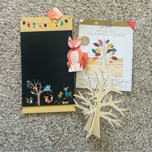 Woodland Animal Chalkboard and Gratitude Tree Set